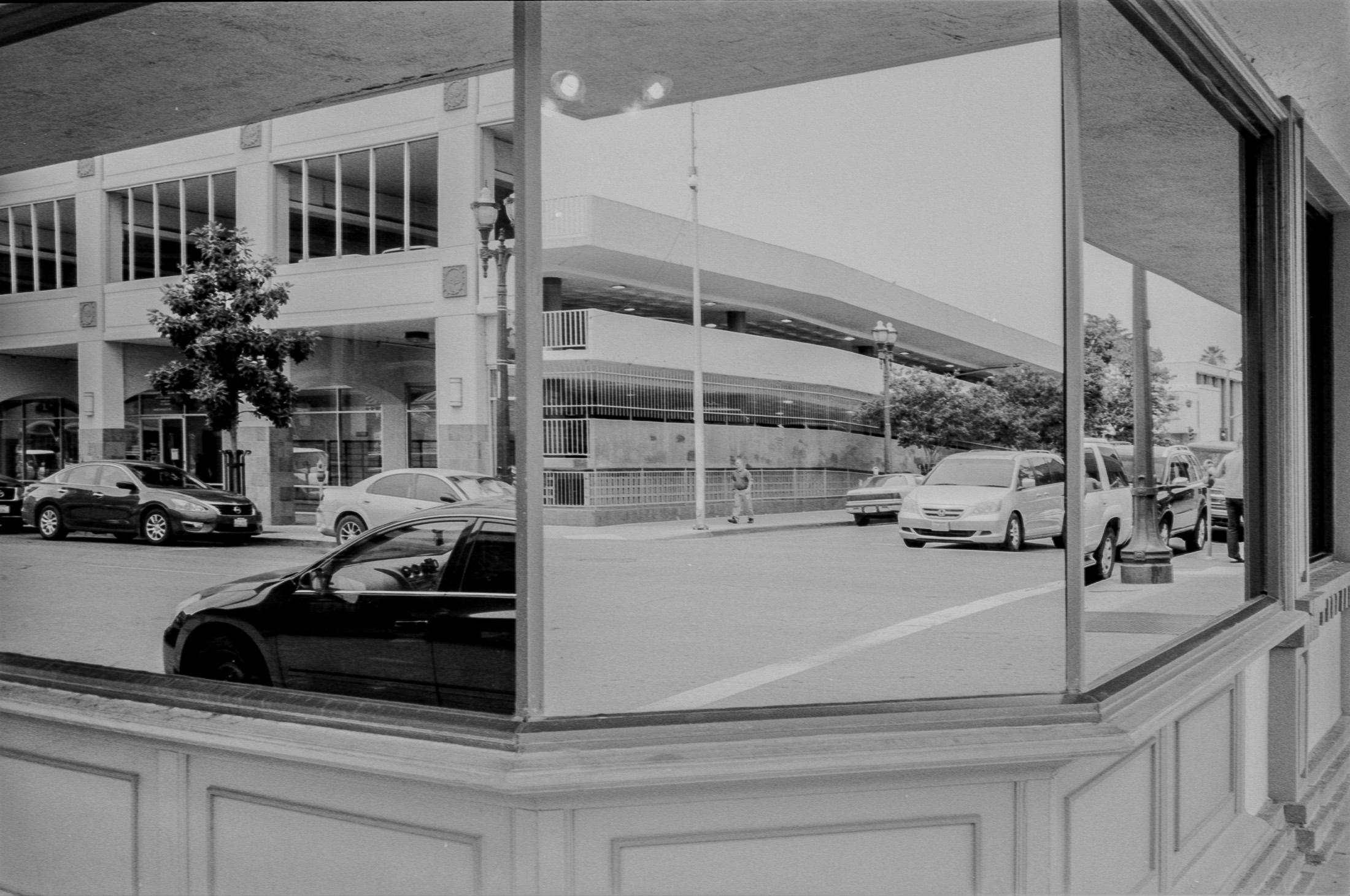 Window Reflection — Fresno Street · Bw Film